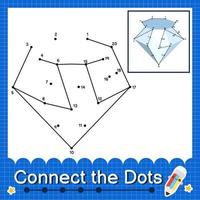 Verbinde die Punkte und zähle die Zahlen 1 bis 20 Puzzle-Arbeitsblatt vektor
