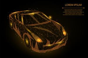 Gold polygonale Bewegung Auto vektor