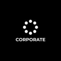 Abstract Tech Corporate einfaches flaches Logo-Design vektor