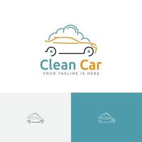 saubere autowaschanlage silhouette autowaschanlage seifenschaum auto service line logo vektor