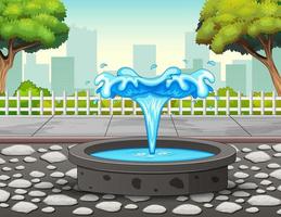 Illustration des Brunnens im Stadtpark vektor