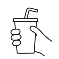 juice .mat och dryck doodles. vektor