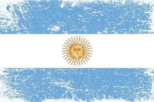Argentinien-Flagge im Distressed-Grunge-Textur-Vektor vektor