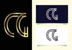 första bokstaven cg logotyp design vektor. grafisk alfabetsymbol för företagets företagsidentitet vektor