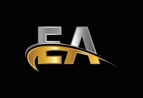 Anfangsbuchstabe EA-Logo-Design-Vektor. grafisches alphabetsymbol für unternehmensidentität vektor