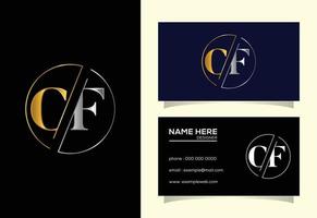 Anfangsbuchstabe cf Logo-Design. grafisches alphabetsymbol für unternehmensidentität vektor