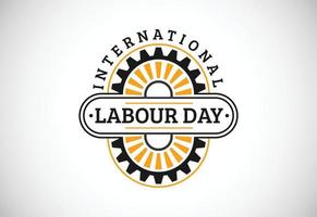 glad labor day 2022 vektor. 1 maj internationella arbetsdagen. arbetarens dag vektorkonst vektor