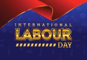 glad labor day 2022 vektor. 1 maj internationella arbetsdagen. arbetarens dag vektorkonst vektor