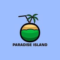 Paradise Island-Logo-Design vektor