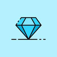 lyx diamant logotyp ikon vektor