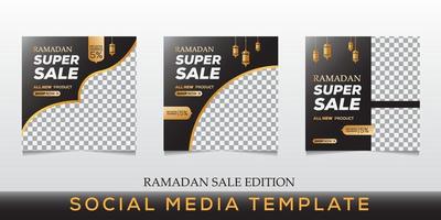 ramadan rea sociala medier post mall banners annons. redigerbar vektorillustration. vektor