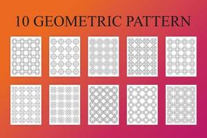 vackra geometriska mönster set vektor