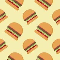 hamburgare sömlösa mönster. burger platt design vektorillustration vektor