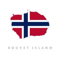 Bouvet-Insel. Norwegen. Flagge. Weltkarte. Vektor-Illustration. Formkarte und Flagge des Landes der Bouvetinsel. vektor