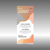 Roll-up-Banner-Design-Vorlage vektor