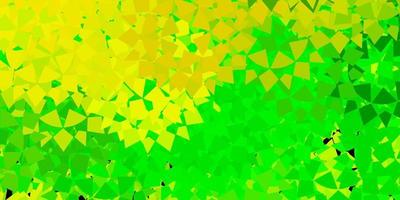 ljusgrön, gul vektorbakgrund med trianglar. vektor