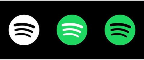 Spotify-Symbol, Spotify-Logo, Spotify-Symbol-Logo-Set vektor