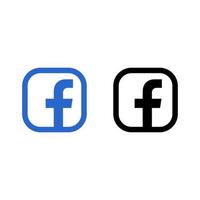 facebook ikon facebook logotyp, facebook symbol ikon set vektor