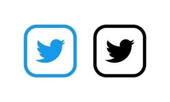 Twitter-Symbolvektor für soziale Medien vektor