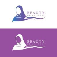 Hijab-Logo-Design vektor