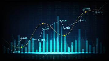 Börse oder Devisenhandelsdiagramm im grafischen Konzept vektor