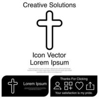 religion cross icon vektor eps 10