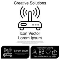 Router-Icon-Vektor eps 10 vektor