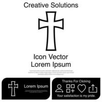 religion cross icon vektor eps 10