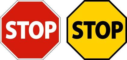 Stop-Sicherheitszeichen auf weißem Hintergrund vektor
