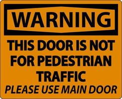 Warnung nicht für Fußgänger Verkehrszeichen auf weißem Hintergrund vektor