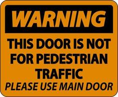 Warnung nicht für Fußgänger Verkehrszeichen auf weißem Hintergrund vektor