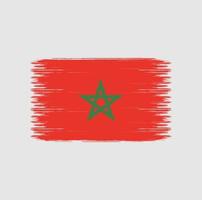 Marockos flagga penseldrag. nationell flagga vektor
