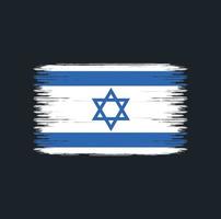 penseldrag för Israels flagga. nationell flagga vektor