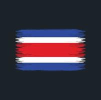 pinselstriche mit costa rica-flagge. Nationalflagge vektor