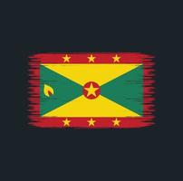 grenada flagga penseldrag. National flagga vektor