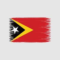 Pinselstriche der Flagge von Timor-Leste. Nationalflagge vektor