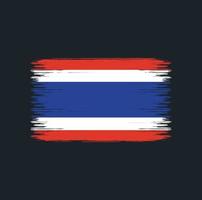 thailands flagga penseldrag. nationell flagga vektor