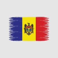 moldaviens flagga penseldrag. National flagga vektor