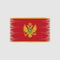 Pinselstriche der montenegro-Flagge. Nationalflagge vektor