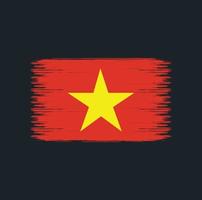 Pinselstriche der Vietnam-Flagge. Nationalflagge vektor
