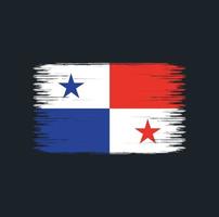 panama flagga penseldrag. nationell flagga vektor