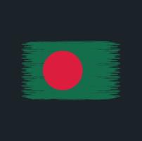 bangladesh flagga penseldrag. nationell flagga vektor