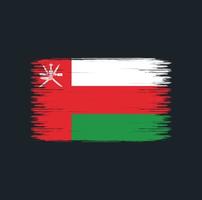 Pinselstriche der omanischen Flagge. Nationalflagge vektor