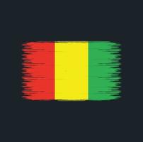 guinea flagga penseldrag. nationell flagga vektor
