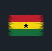 ghana flag pinselstriche. Nationalflagge vektor
