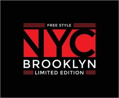 New York City Typografie Vektor T-Shirt Design
