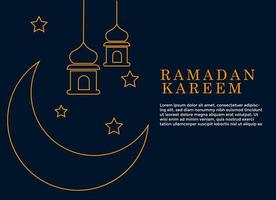 ramadan kareem gruß schöner schriftzug für banner islamischen hintergrund. islamische Hintergrundvorlage vektor