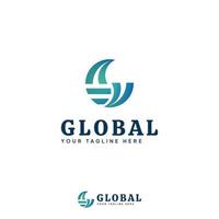 Logo globaler Symbolvektor, Buchstabe g-Logo vektor