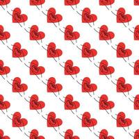mönster med ett hjärta i form av hands.valentines day design vektor