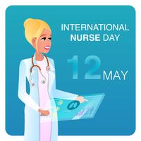 Internationell sjuksköterskedag vektor
